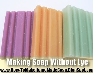 What are some homemade soap recipes that do not use lye?